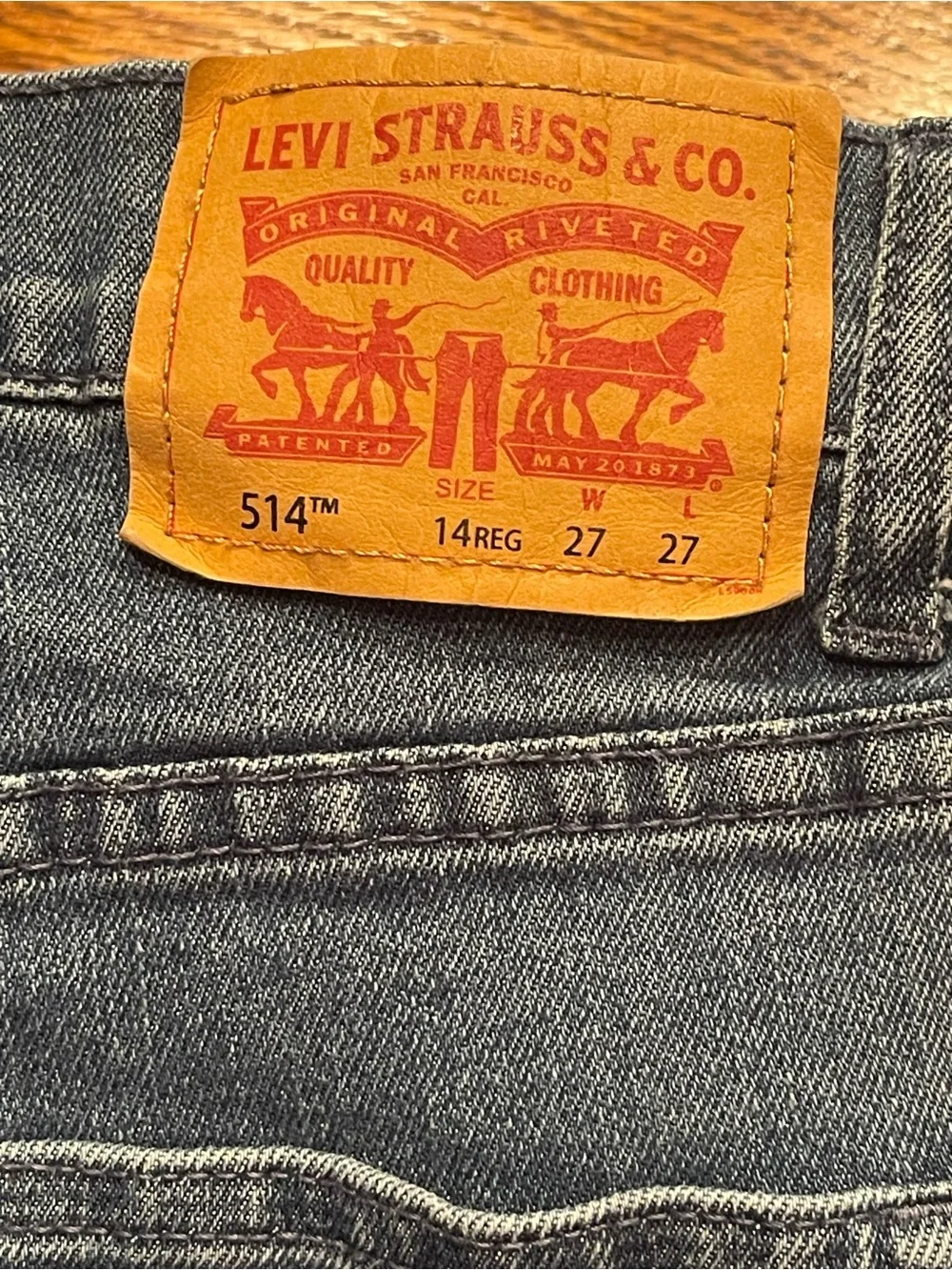 Levi's Kids Straight Leg Jeans in Medium Blue Wash